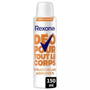 Déodorant Pour tout le Corps Fraîcheur Agrumes 0% alcool 150ml - REXONA