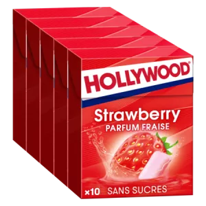 5x14g HWD frisch Fraise 10 Drag - HOLLYWOOD