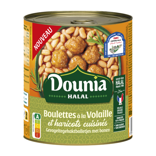 Boulettes De Volailles Et Haricot 800g - Dounia
