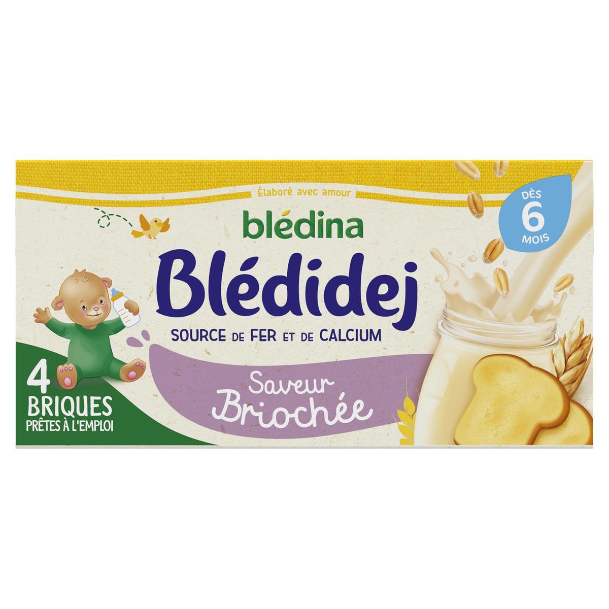 Blédidej Briochée स्वाद 6 महीने 4x250ml से - BLEDINA