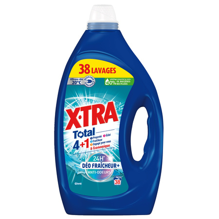 Lessive Liquide Total 4+1 Déo Fraîcheur+ Givré 1,7L 38 Lavages -  X-TRA