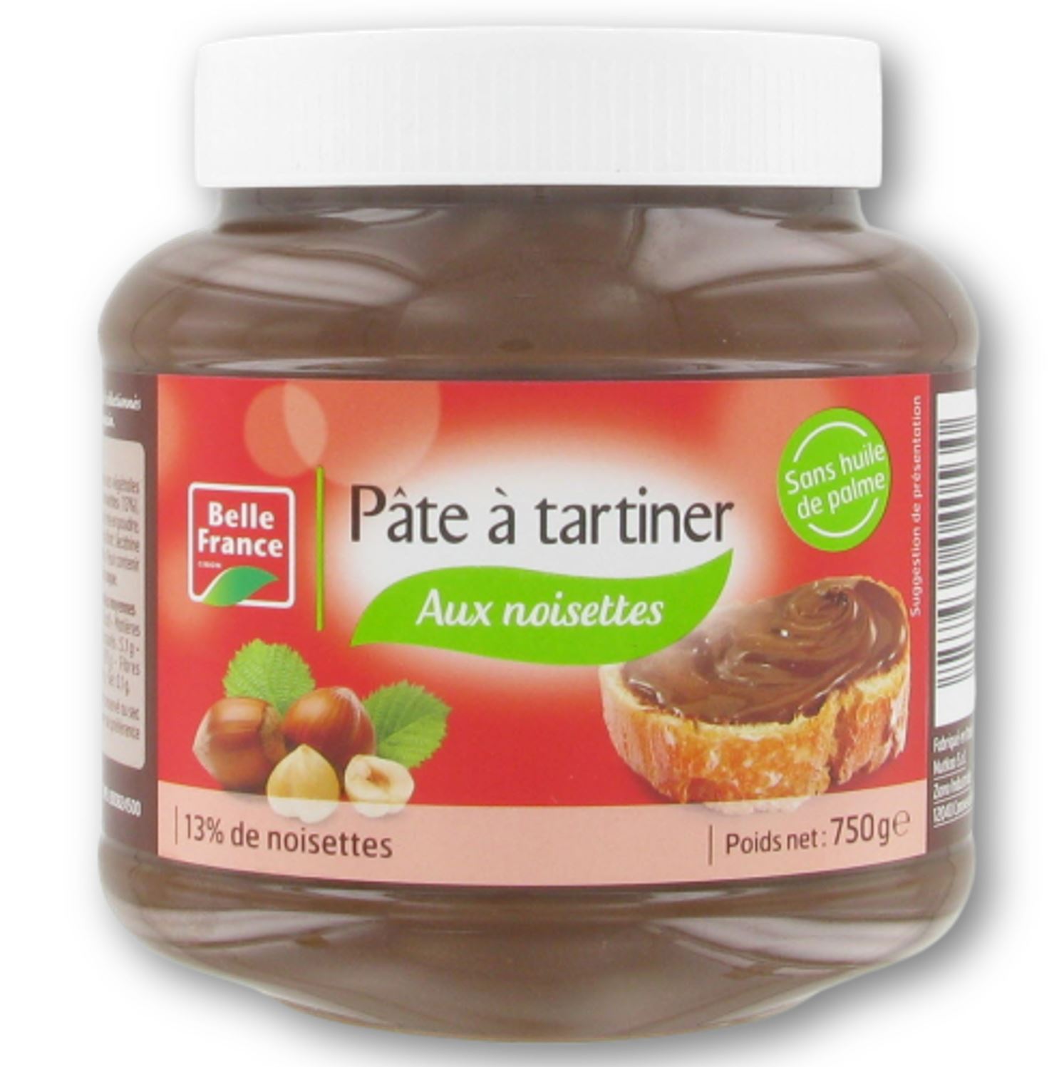 Creme para barrar sem óleo de palma 200g - BELLE FRANCE