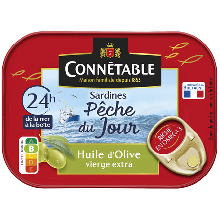 Sardines Pêche du Jour Huile d'Olive 115g - CONNETABLE