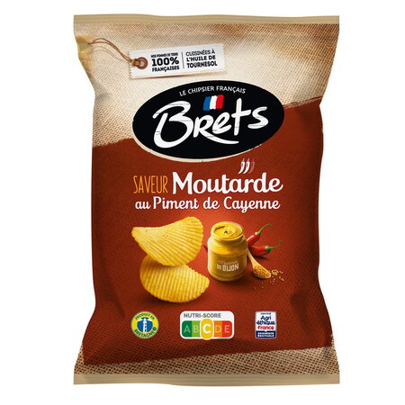 Chips moutarde au piment de cayenne 125g - BRET'S