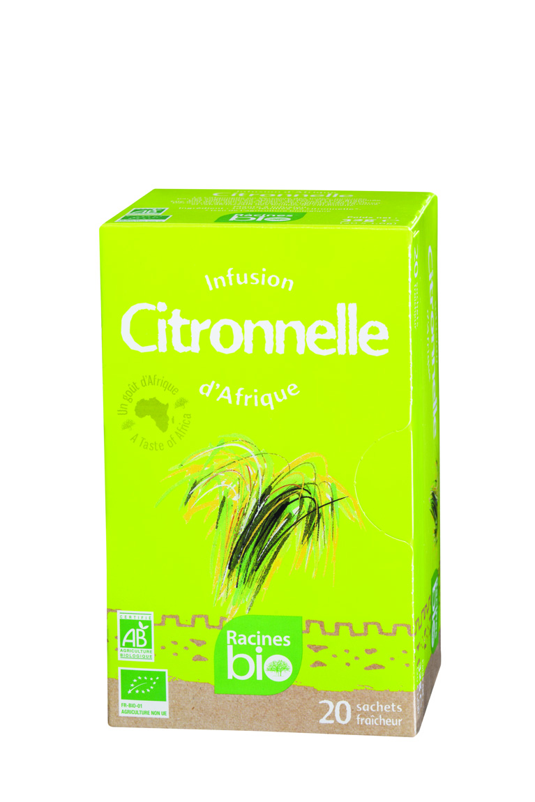 Infusion D'afrique Citronnelle (12 X 20 Sach X 16 G) - Racines Bio