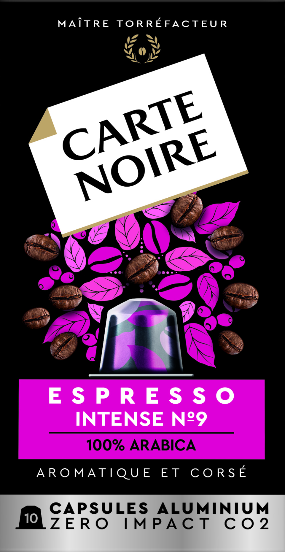 Capsule Café Espresso Intense Compatibili Nespresso; x10; 55 g - CARTE NOIRE