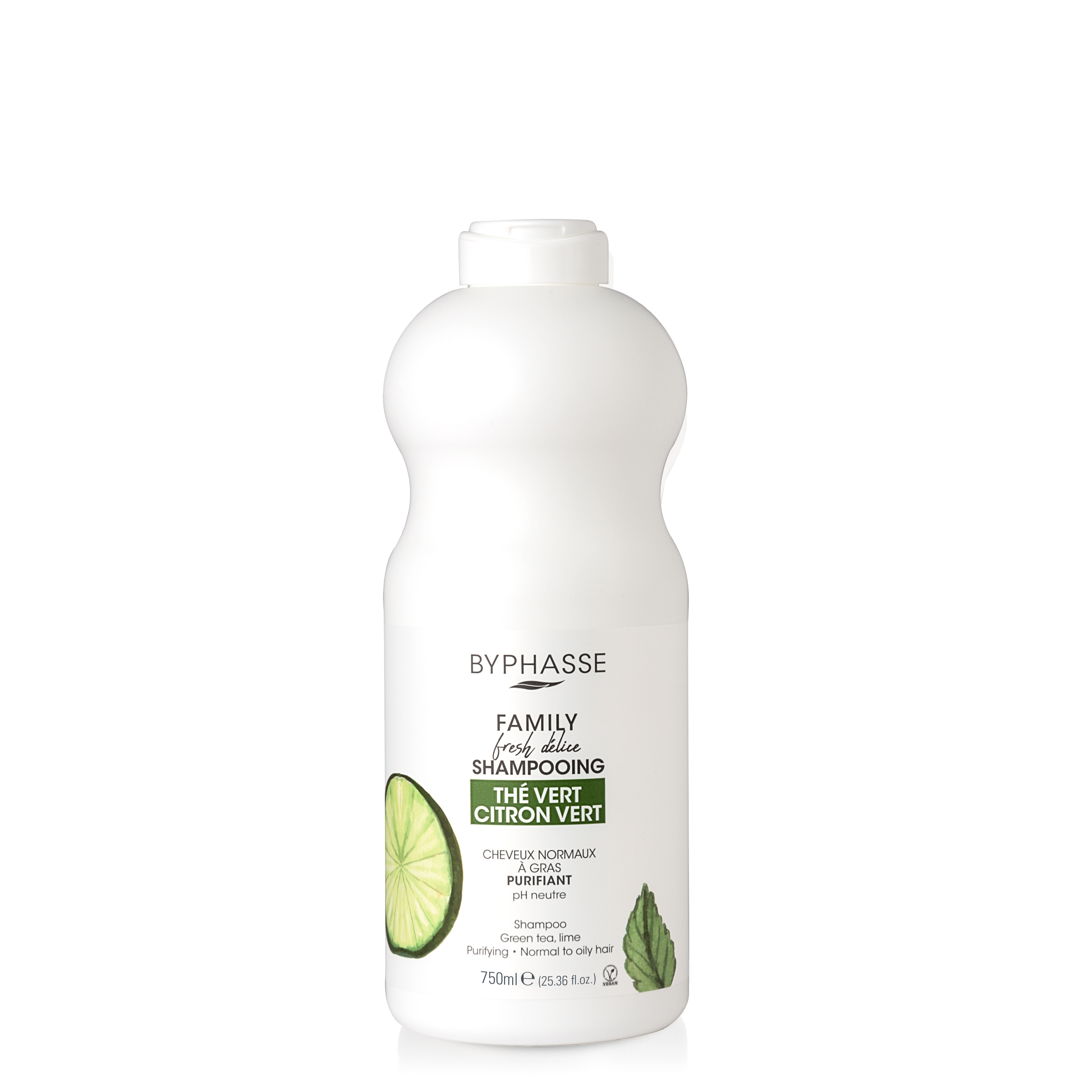 Shampoo Family Fresh Delice Chá Verde e Limão Cabelos Normais a Oleosos 750ml - BYPHASSE