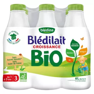 Latte per lattanti crescita biologica 1/3 anni 6x1L - BLEDINA
