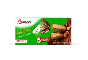 Hazelnut Wafers 5 x 45g - BALCONI