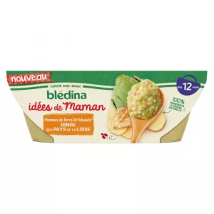 Plat bébé dès 12 mois pommes de terre artichauts & dinde 2x200g - BLÉDINA