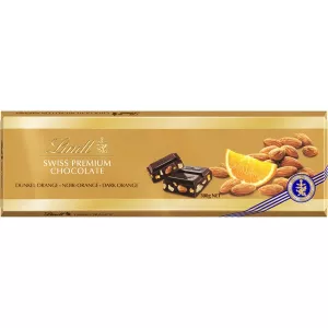 Swiss Premium Chocolate Noir Orange  Tablette 300g - LINDT