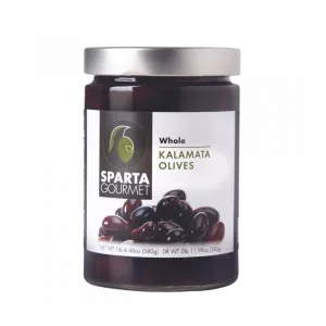 Sparta Gourmet Kalamata Olives Whole 340gr (glass Jar)