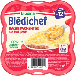 Babygericht ab 12 Monaten Blédichef Parmentier Hackfleisch 230g Tablett - BLÉDINA