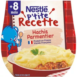8 महीने की उम्र से बच्चे के व्यंजन; 2x200 ग्राम parmentier mince - NESTLE