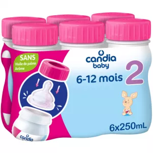 Lait liquide 2ème âge 6x250ml - CANDIA