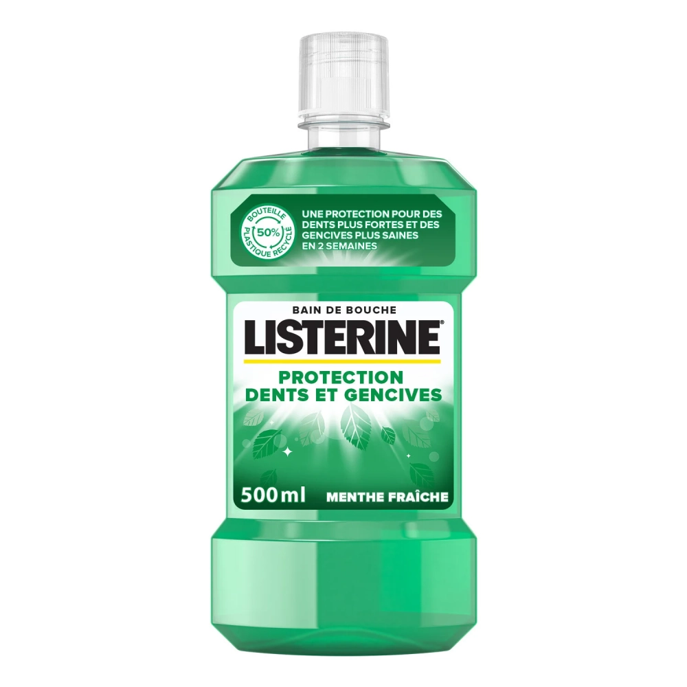 マウスウォッシュフレッシュミント保護歯と歯茎500ml - Listerine